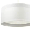 Duo Den Light riippuvalaisin, kerma, Ø 50 cm, pellava, PVC