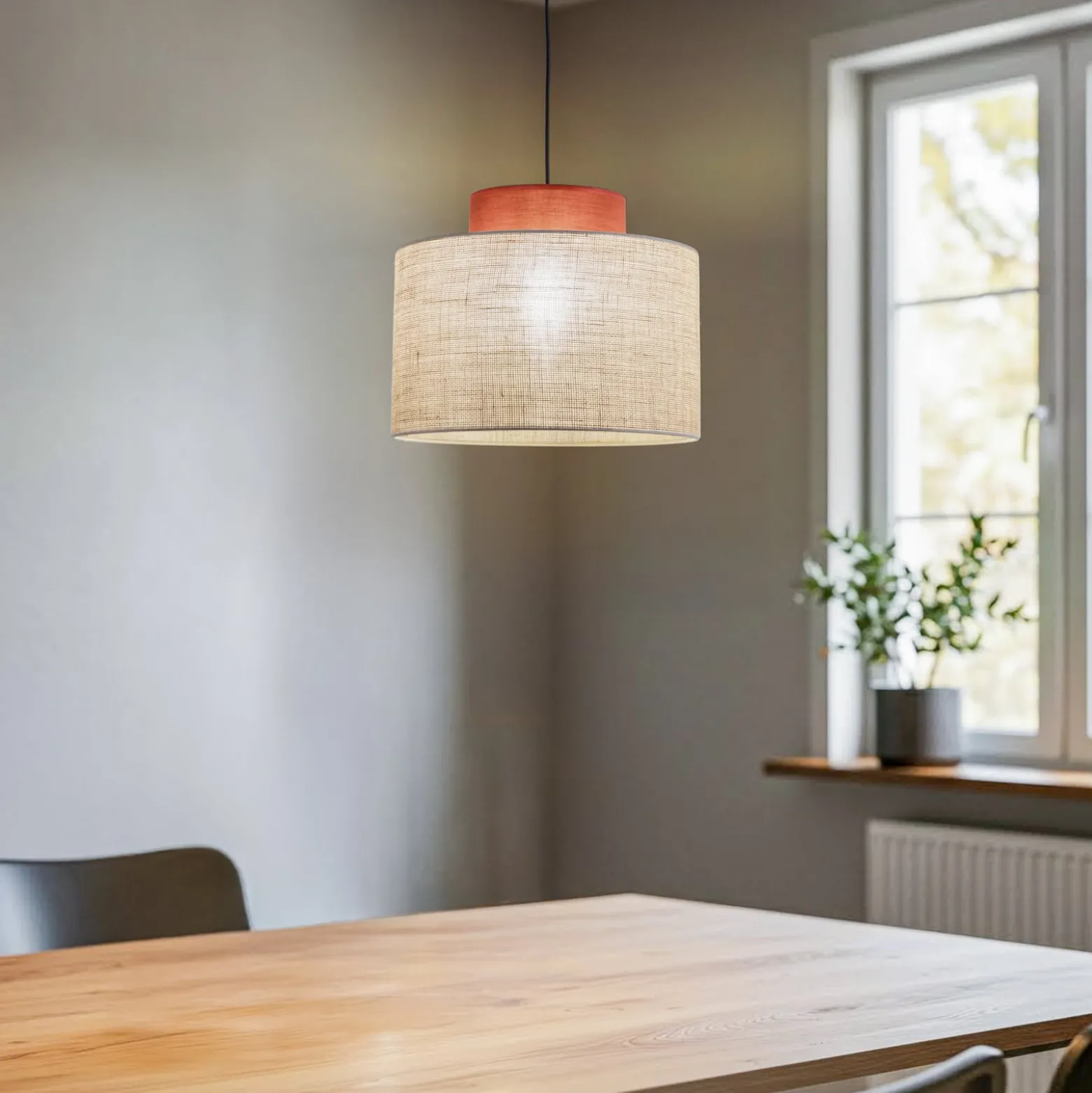 Duo riippuvalaisin, Ø 20 cm, ruosteenruskea/luonnonruskea, juutti