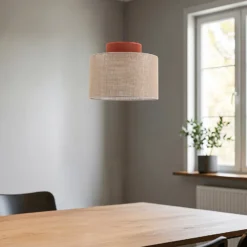 Duo riippuvalaisin, Ø 20 cm, ruosteenruskea/luonnonruskea, juutti