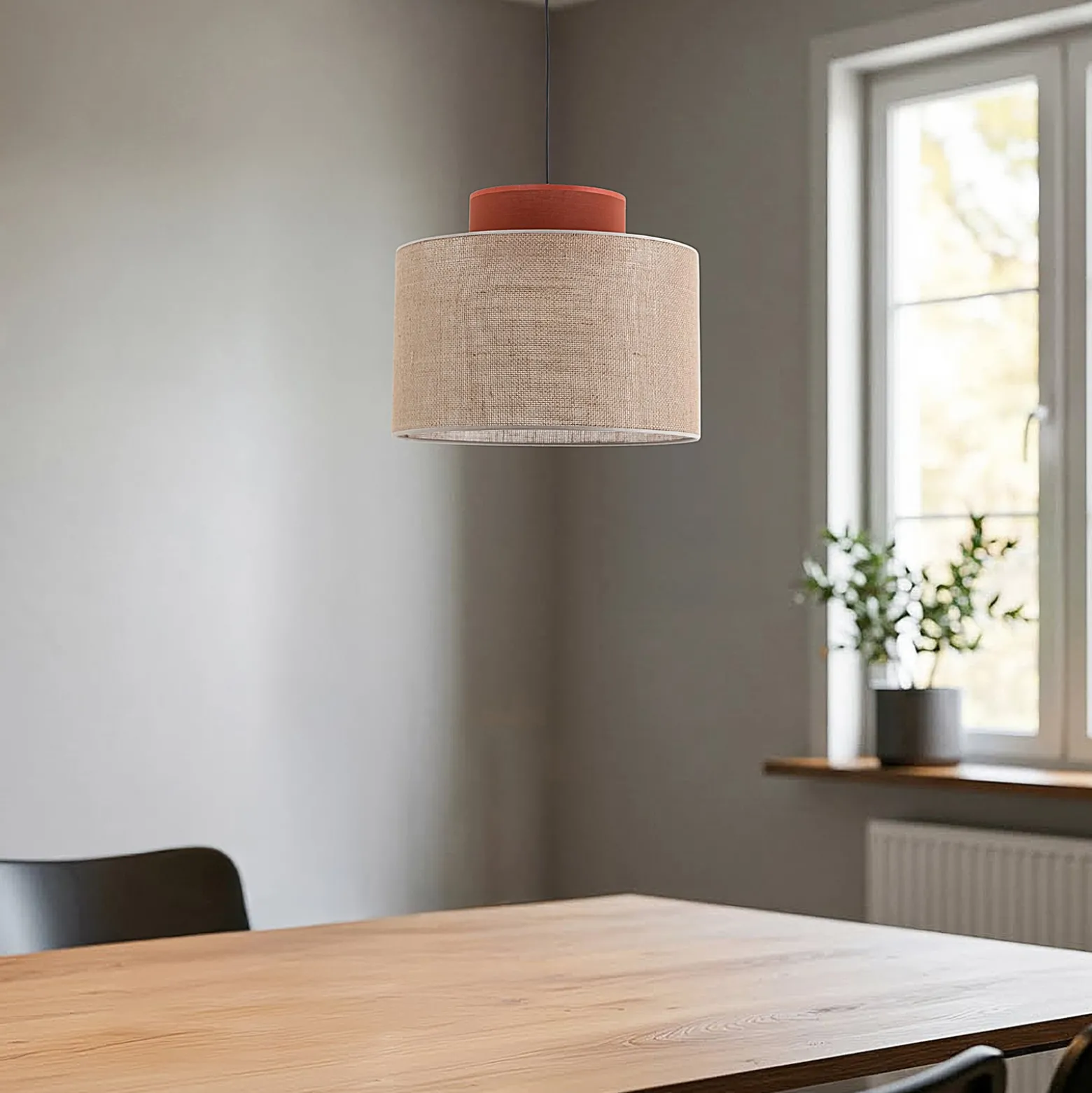 Duo riippuvalaisin, Ø 20 cm, ruosteenruskea/luonnonruskea, juutti