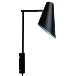Dyberg Larsen Cale-seinälamppu, korkeus 46cm musta