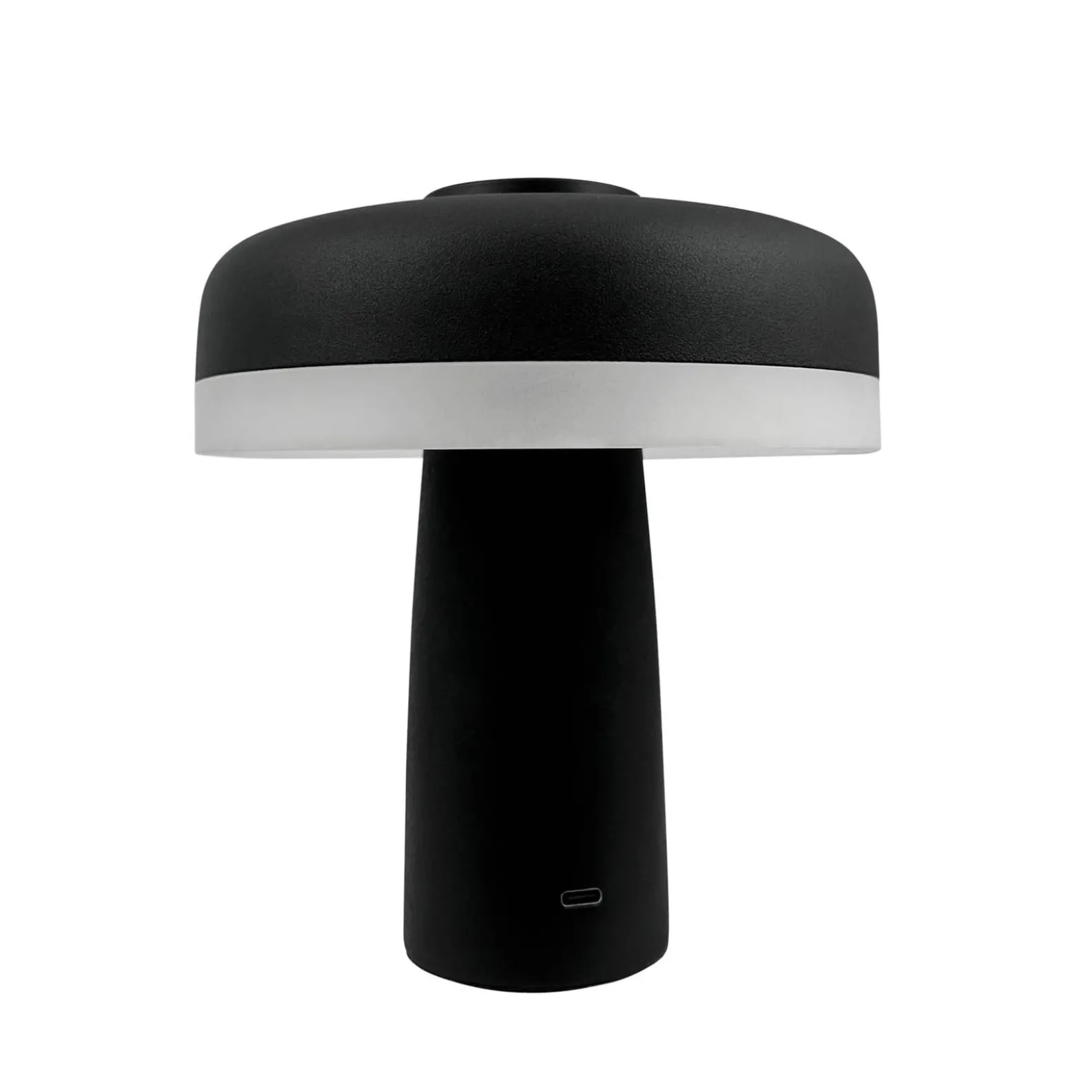 Dyberg Larsen ladattava LED-pöytävalaisin Porter, musta, 16 cm
