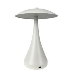 Dyberg Larsen ladattava LED-pöytävalaisin Vienna, kerma, korkeus 28 cm