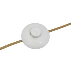 Dyberg Larsen lattiavalaisin Globus, korkeus 150 cm, beige/messinki