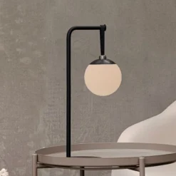 Dyberg Larsen LED-akku-koristelamppu Odin, musta/valkoinen, IP44