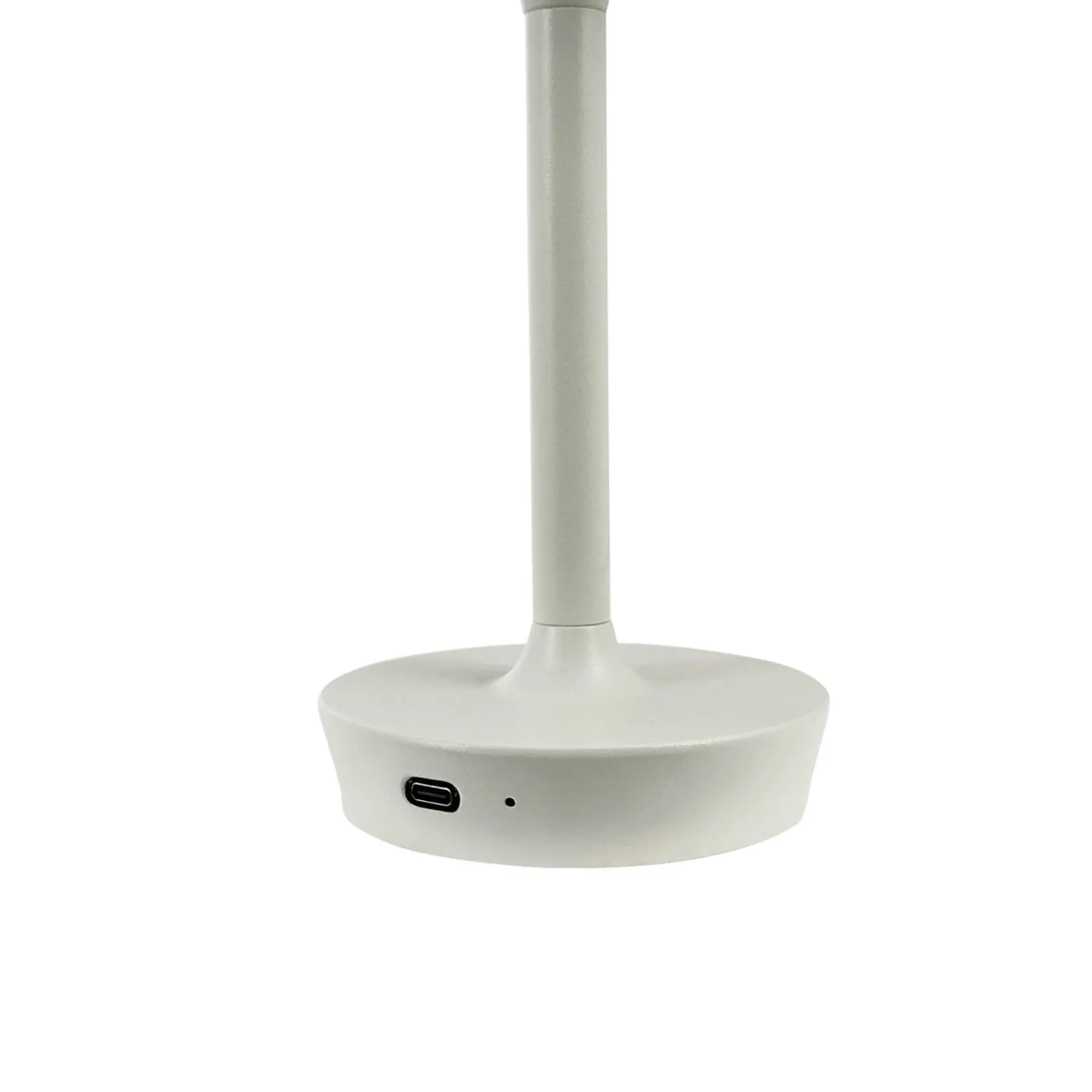 Dyberg Larsen LED-ladattava pöytävalaisin Flow, kerma, korkeus 25 cm