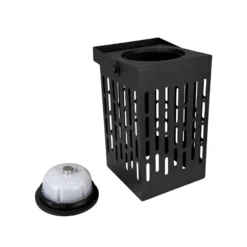 Dyberg Larsen LED-lyhty Luma, musta, 20 cm, IP44