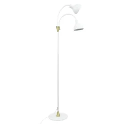 Dyberg Larsen Lilje -maavalaisin, valkoinen, korkeus 135 cm, 2-lamppuinen