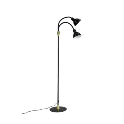 Dyberg Larsen maavalaisin Lilje, musta, korkeus 135 cm, 2-lamppuinen.