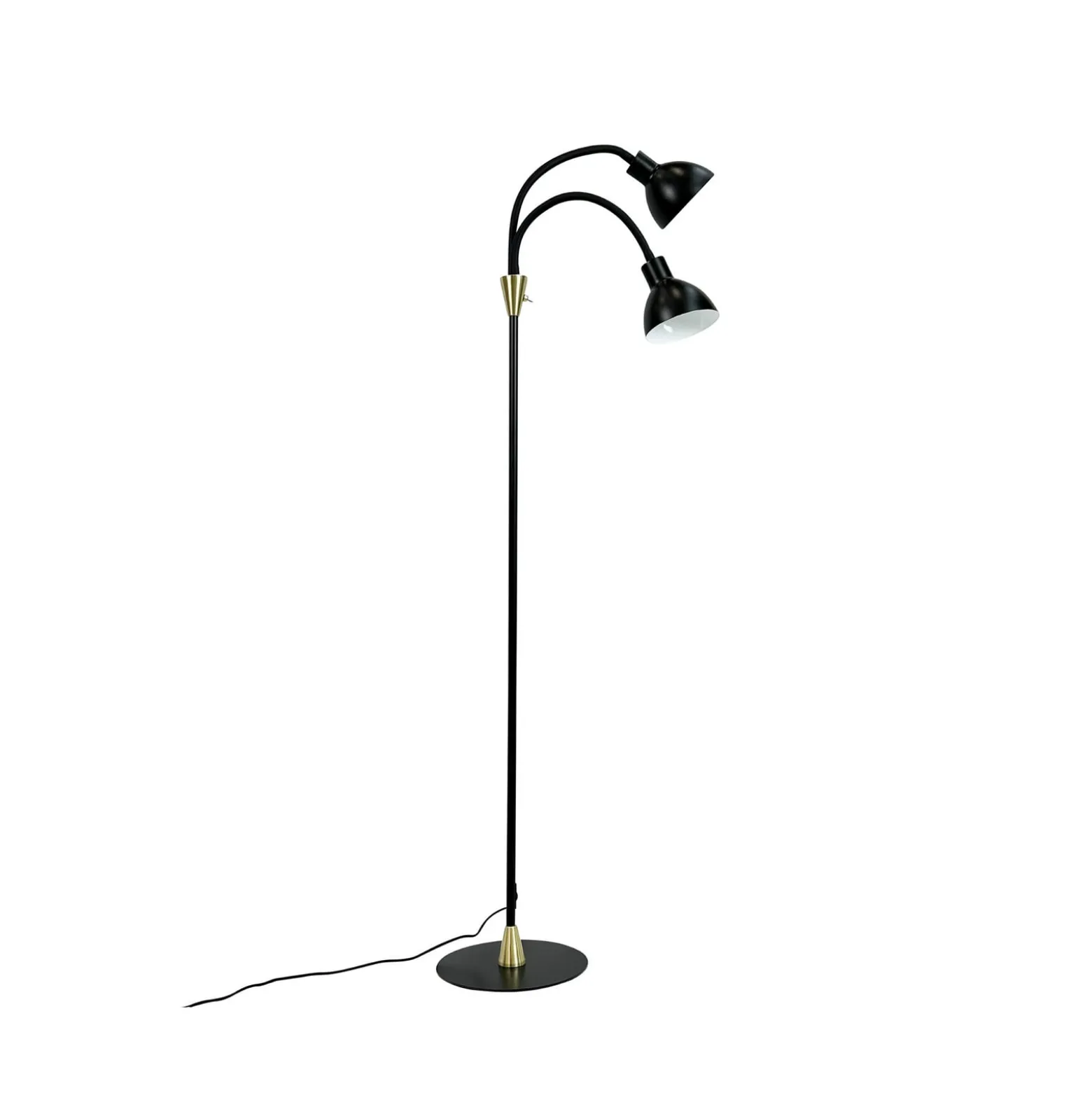 Dyberg Larsen maavalaisin Lilje, musta, korkeus 135 cm, 2-lamppuinen.