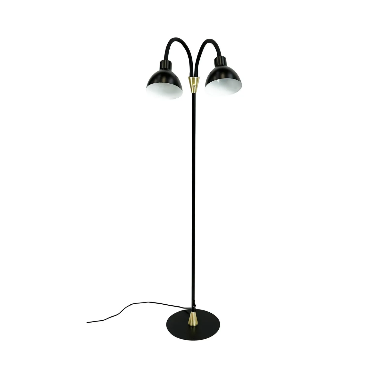 Dyberg Larsen maavalaisin Lilje, musta, korkeus 135 cm, 2-lamppuinen.