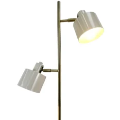 Dyberg Larsen Ocean-maavalaisin, beige, korkeus 160 cm, 2-lamppuinen.