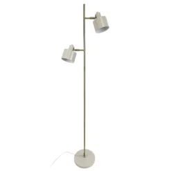 Dyberg Larsen Ocean-maavalaisin, beige, korkeus 160 cm, 2-lamppuinen.
