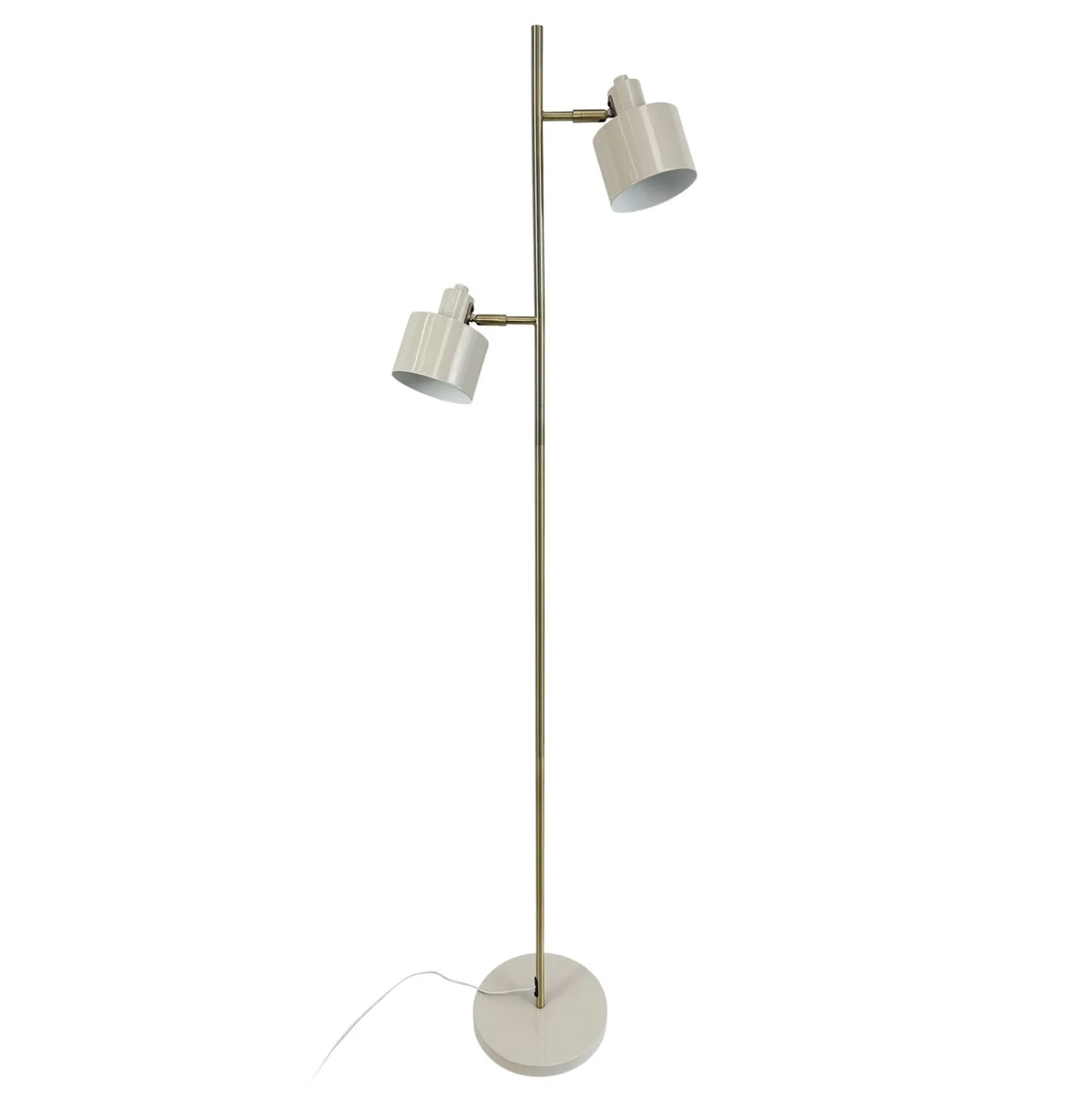Dyberg Larsen Ocean-maavalaisin, beige, korkeus 160 cm, 2-lamppuinen.