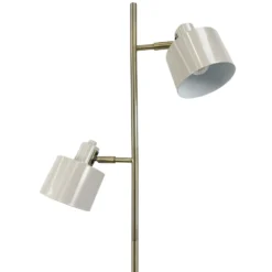 Dyberg Larsen Ocean-maavalaisin, beige, korkeus 160 cm, 2-lamppuinen.