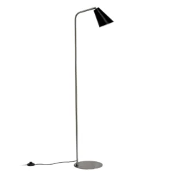 Dyberg Larsen Oswald -lattiavalaisin, musta/teräs, korkeus 135 cm