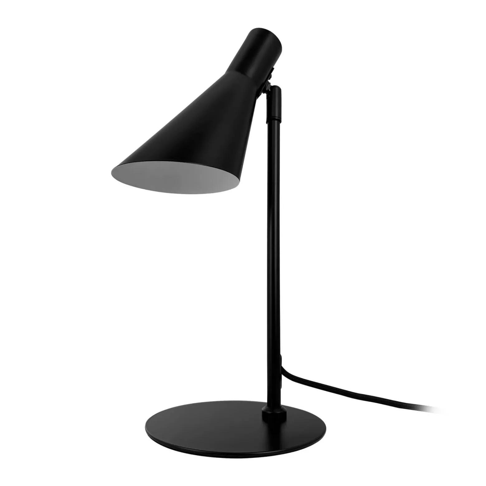 Dyberg Larsen pöytälamppu DL12, musta, korkeus 39,5 cm, metalli