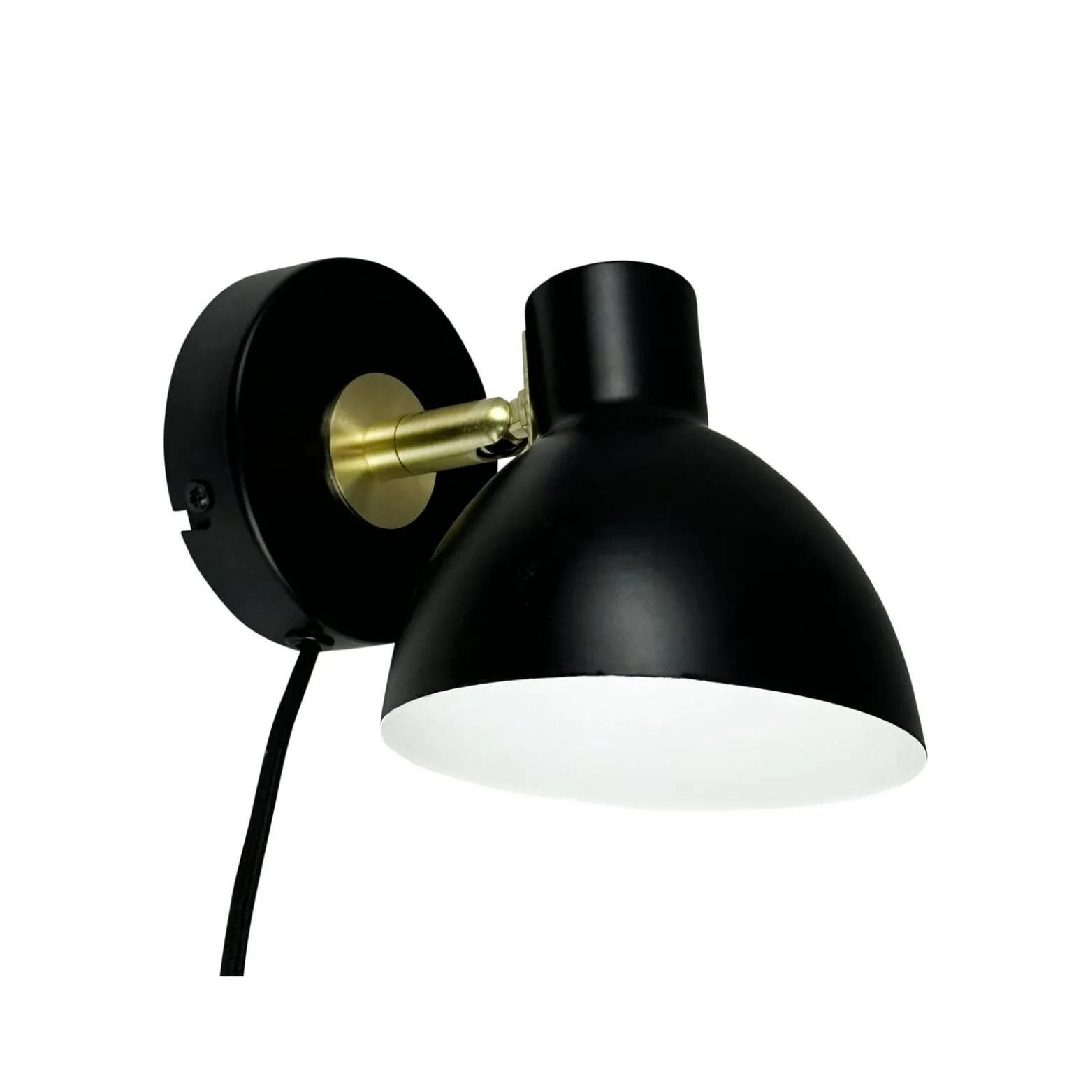 Dyberg Larsen seinälamppu Lilje, musta, Ø 16 cm, metalli