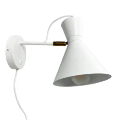 Dyberg Larsen seinävalaisin Cindy, valkoinen, metallia, leveys 20,5 cm