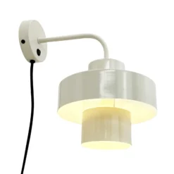 Dyberg Larsen seinävalaisin Stoke, kitti valkoinen, Ø 20 cm, metallia