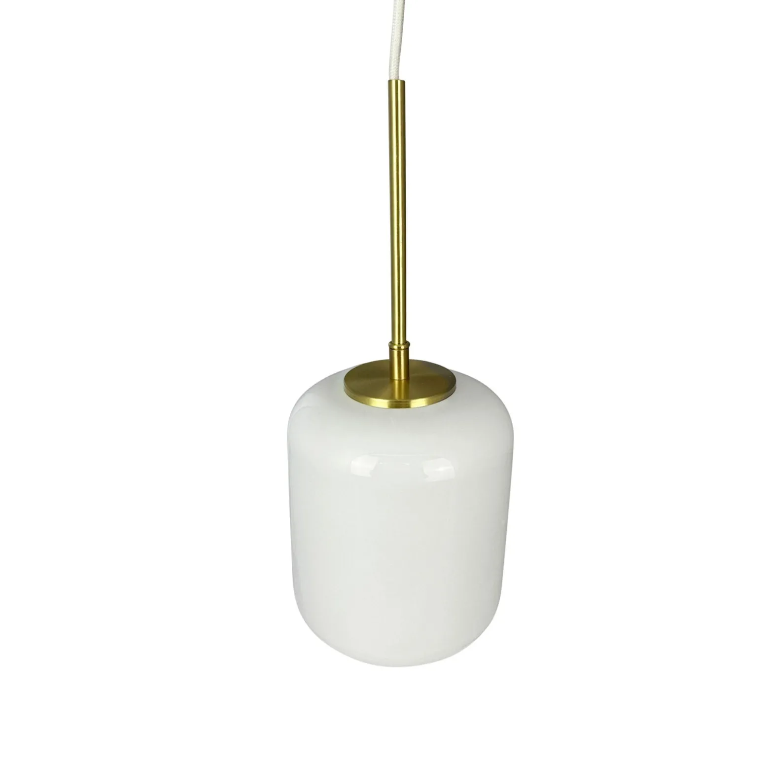 Dyberg Larsen Silvia-riippuvalo, Ø 15 cm, opaali/messinki, lasi