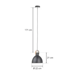 Eagle-riippuvalo, musta, Ø 22 cm, metalli