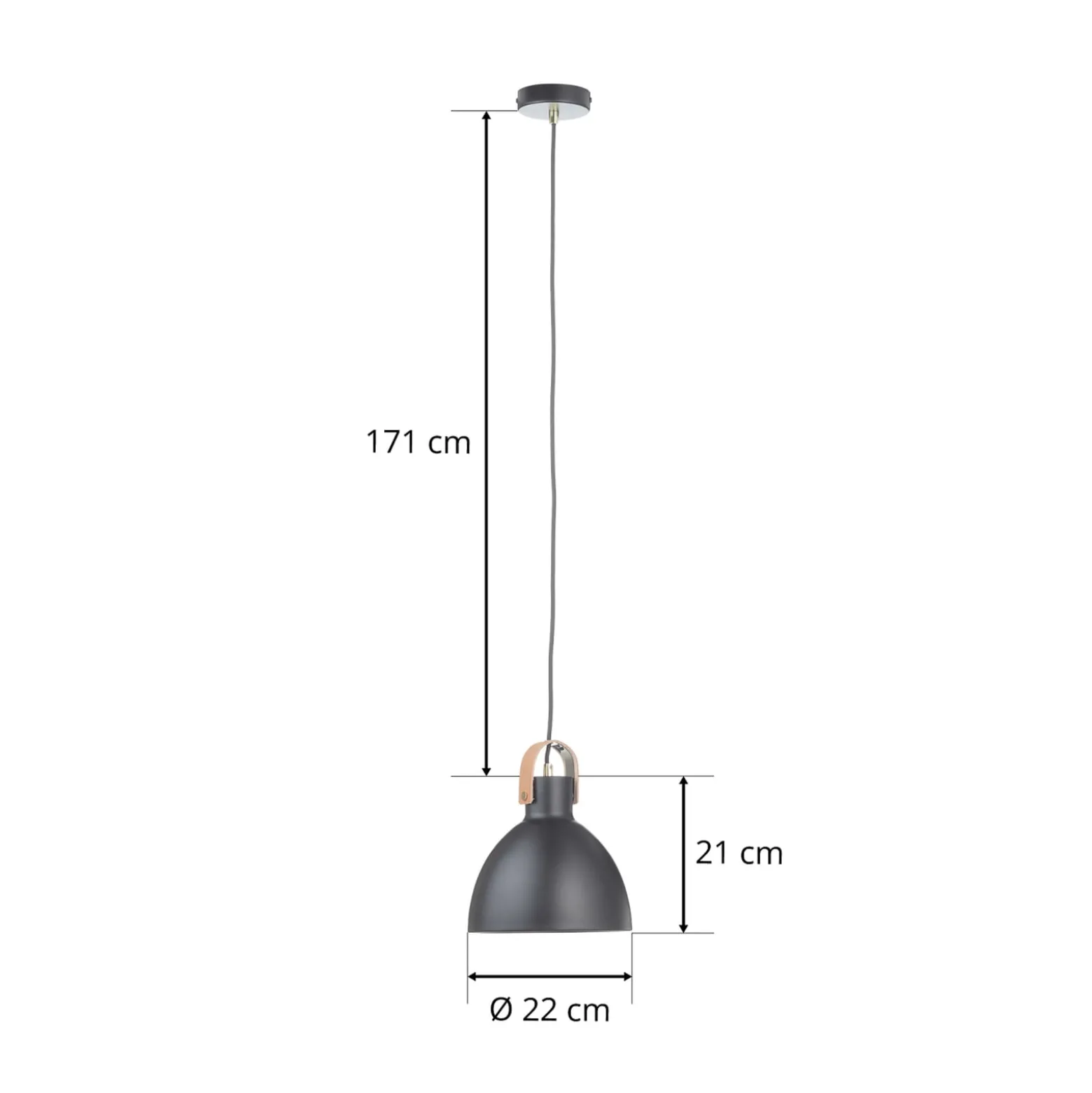 Eagle-riippuvalo, musta, Ø 22 cm, metalli