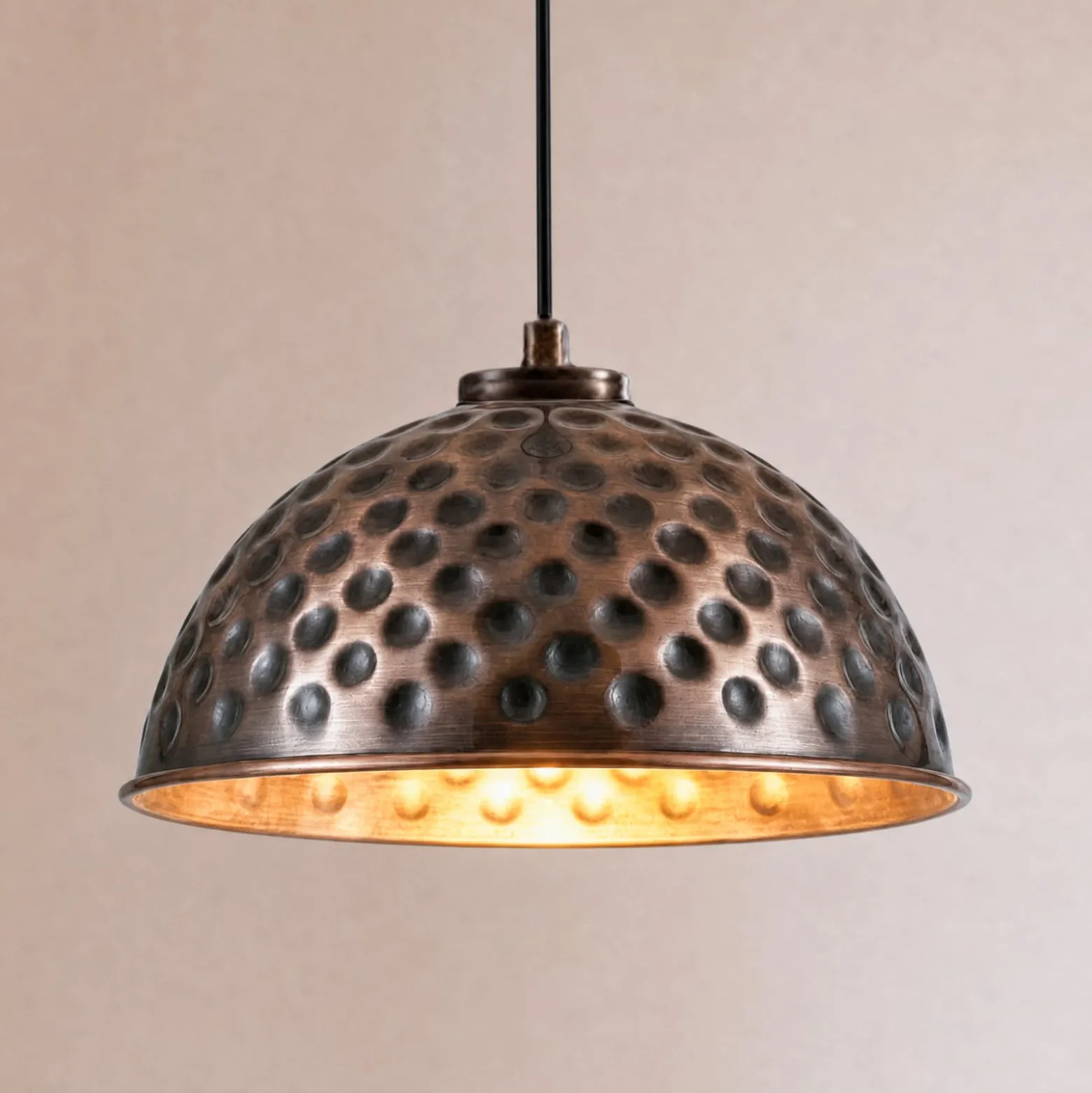 ECHO-riippuvalaisin, kuparivärinen, halkaisija 26 cm, metallia, E27