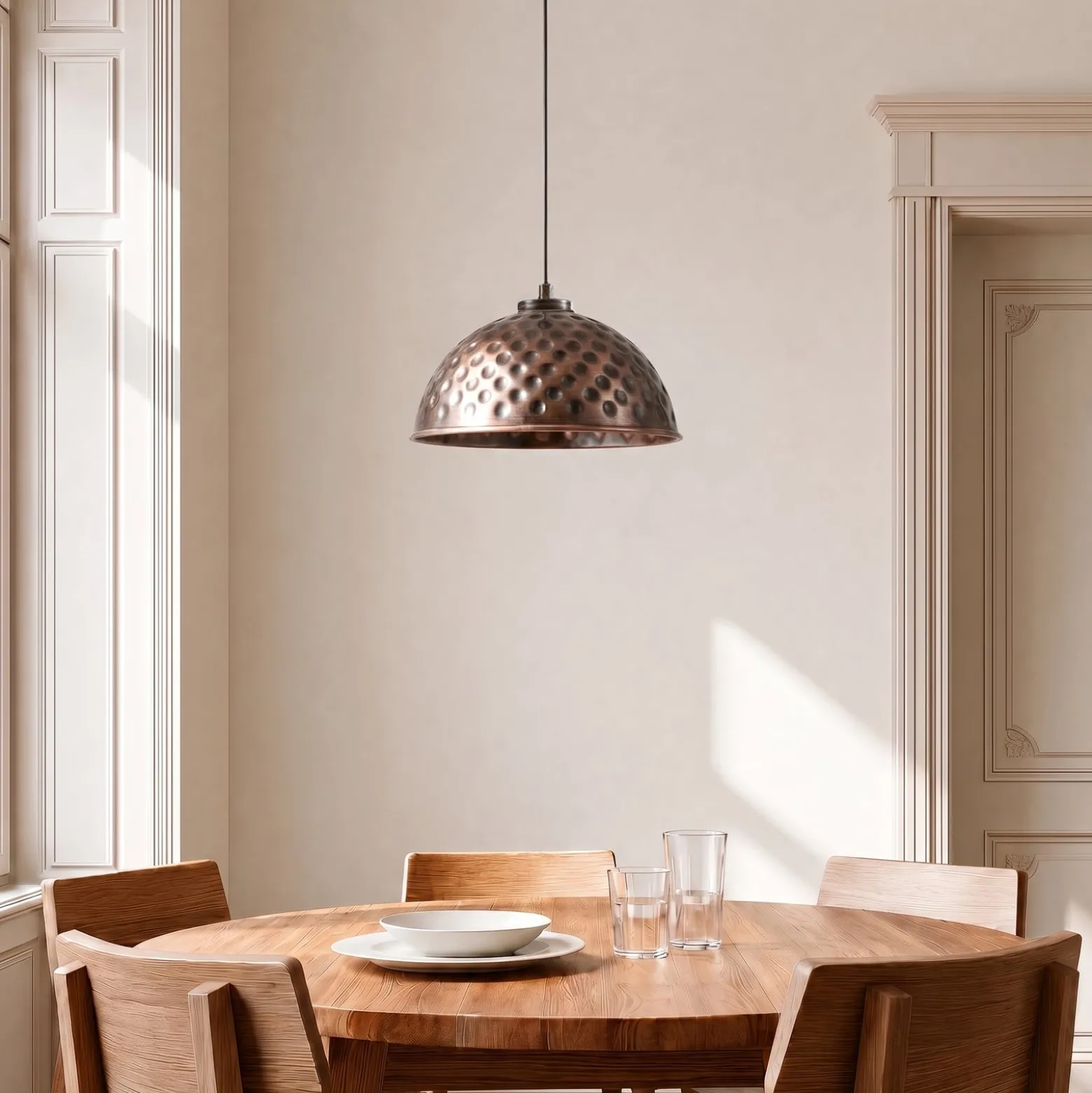 ECHO-riippuvalaisin, kuparivärinen, halkaisija 26 cm, metallia, E27
