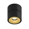 Egger DLS LED-kattospotti Clippo, musta-kultainen, 3000K