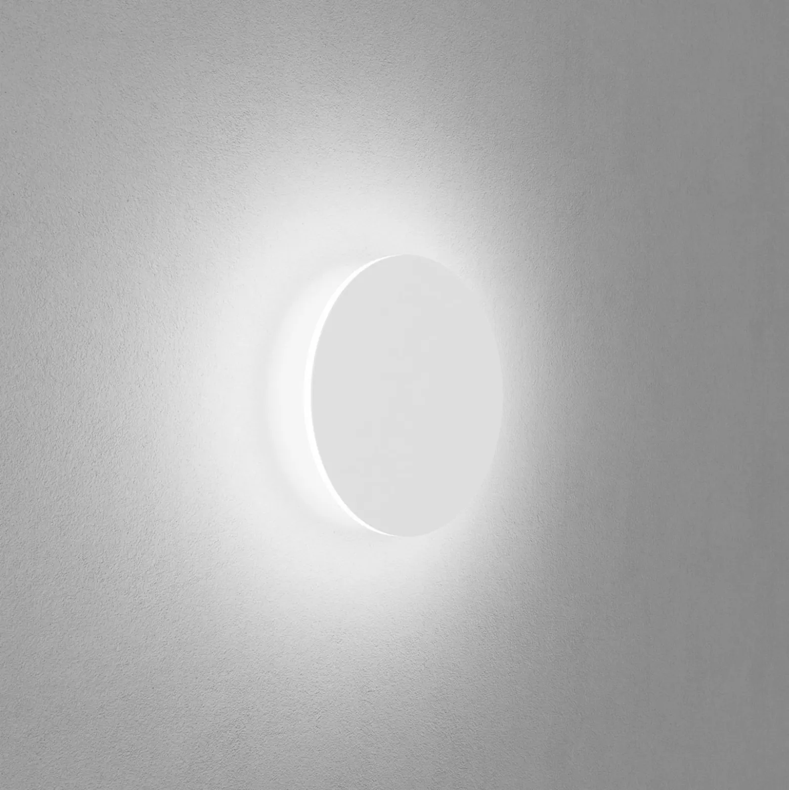 Egger DLS LED-seinävalaisin Orbit, valkoinen, Ø 25 cm, alumiini, 2700 K