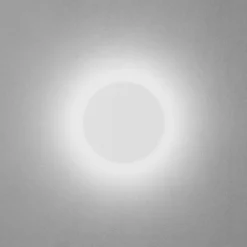 Egger DLS LED-seinävalaisin Orbit, valkoinen, Ø 25 cm, alumiini, 2700 K