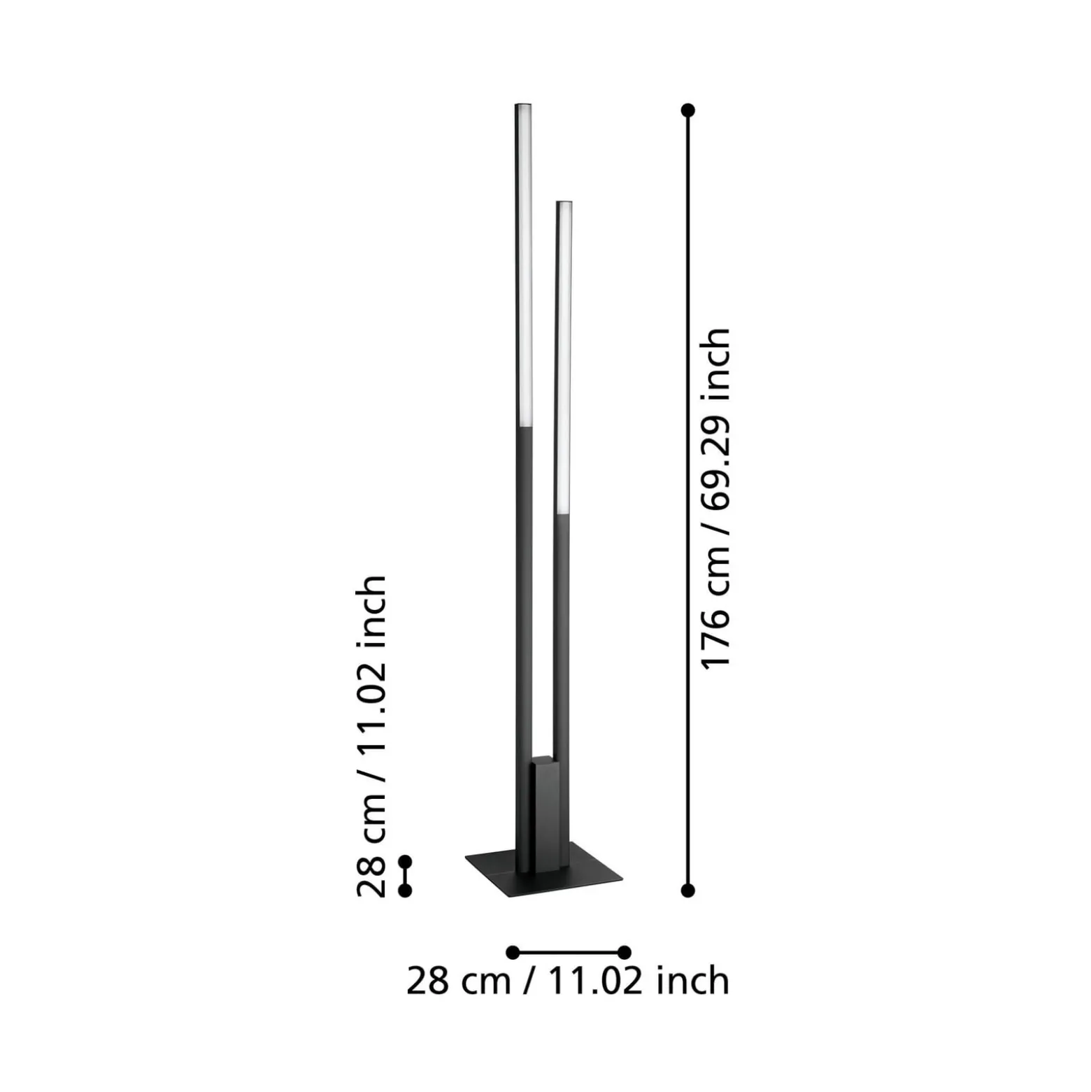 EGLO connect Fraioli-Z -LED-lattiavalaisin, musta