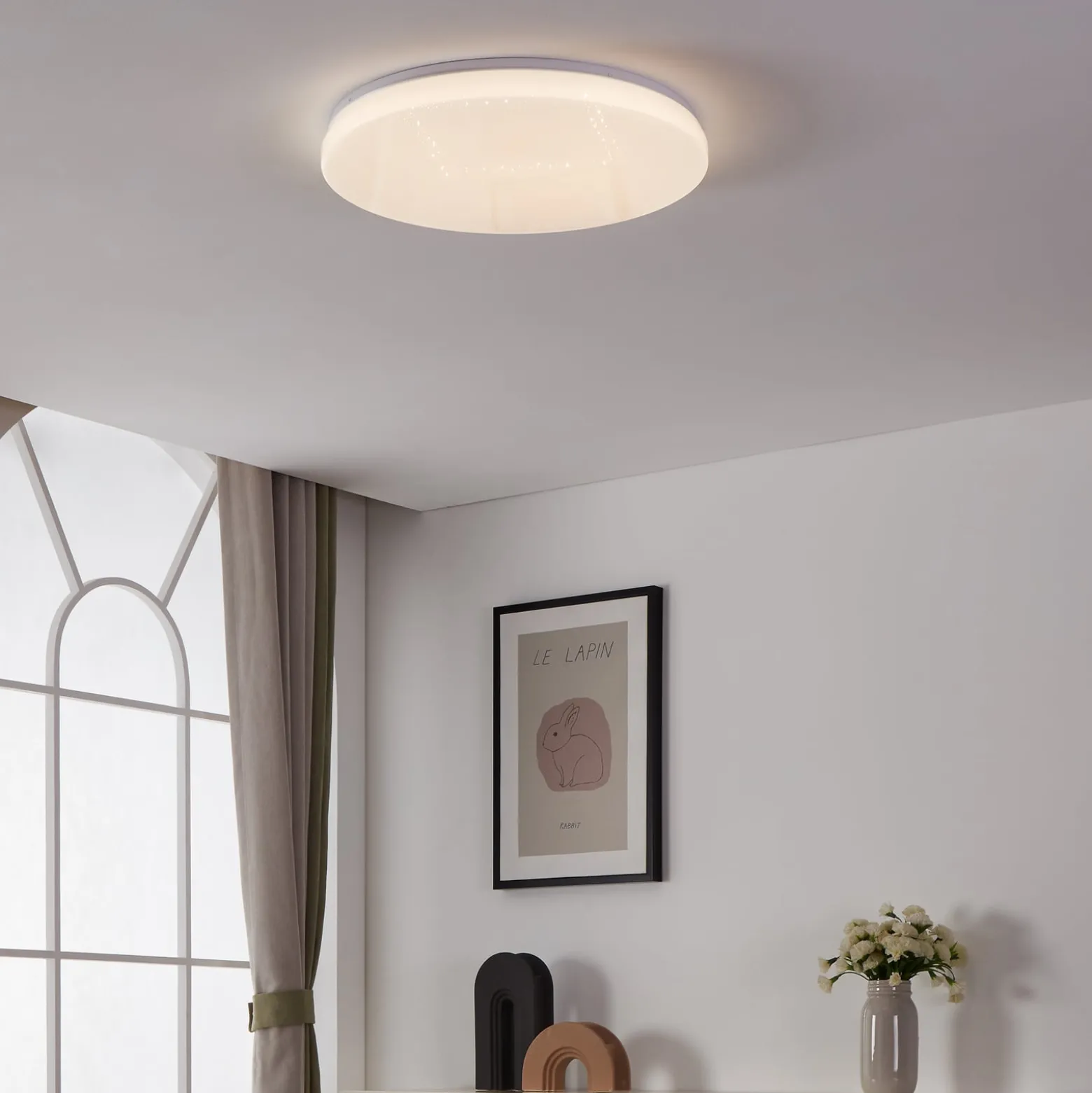 EGLO connect kattovalaisin Totari-Z, Ø56cm, 32W, kristalliefekti