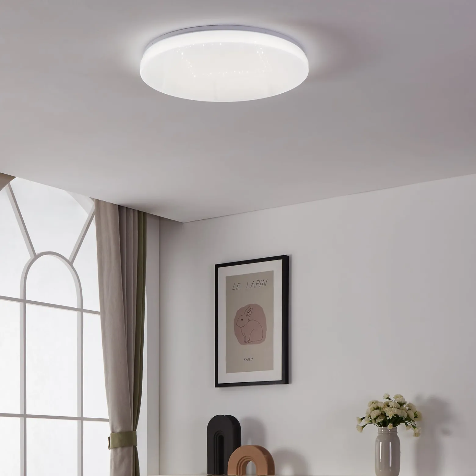 EGLO connect kattovalaisin Totari-Z, Ø56cm, 32W, kristalliefekti