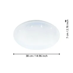 EGLO connect kattovalaisin Totari-Z, Ø38cm, 19W, kristalliefekti