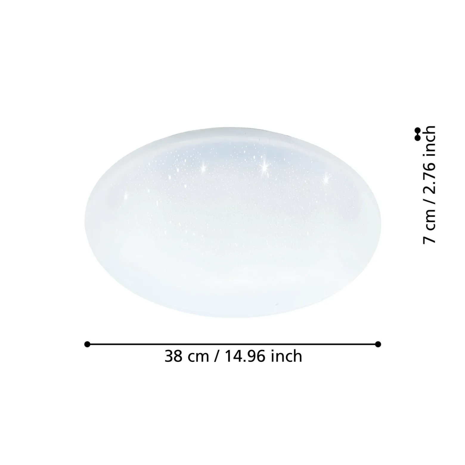 EGLO connect kattovalaisin Totari-Z, Ø38cm, 19W, kristalliefekti