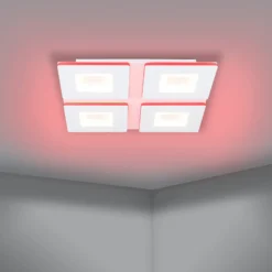 EGLO connect LED-kattovalaisin Padrogiano-Z 4-valaisin, 45 x 45 cm, 45 x 45 cm