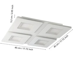 EGLO connect LED-kattovalaisin Padrogiano-Z 4-valaisin, 45 x 45 cm, 45 x 45 cm