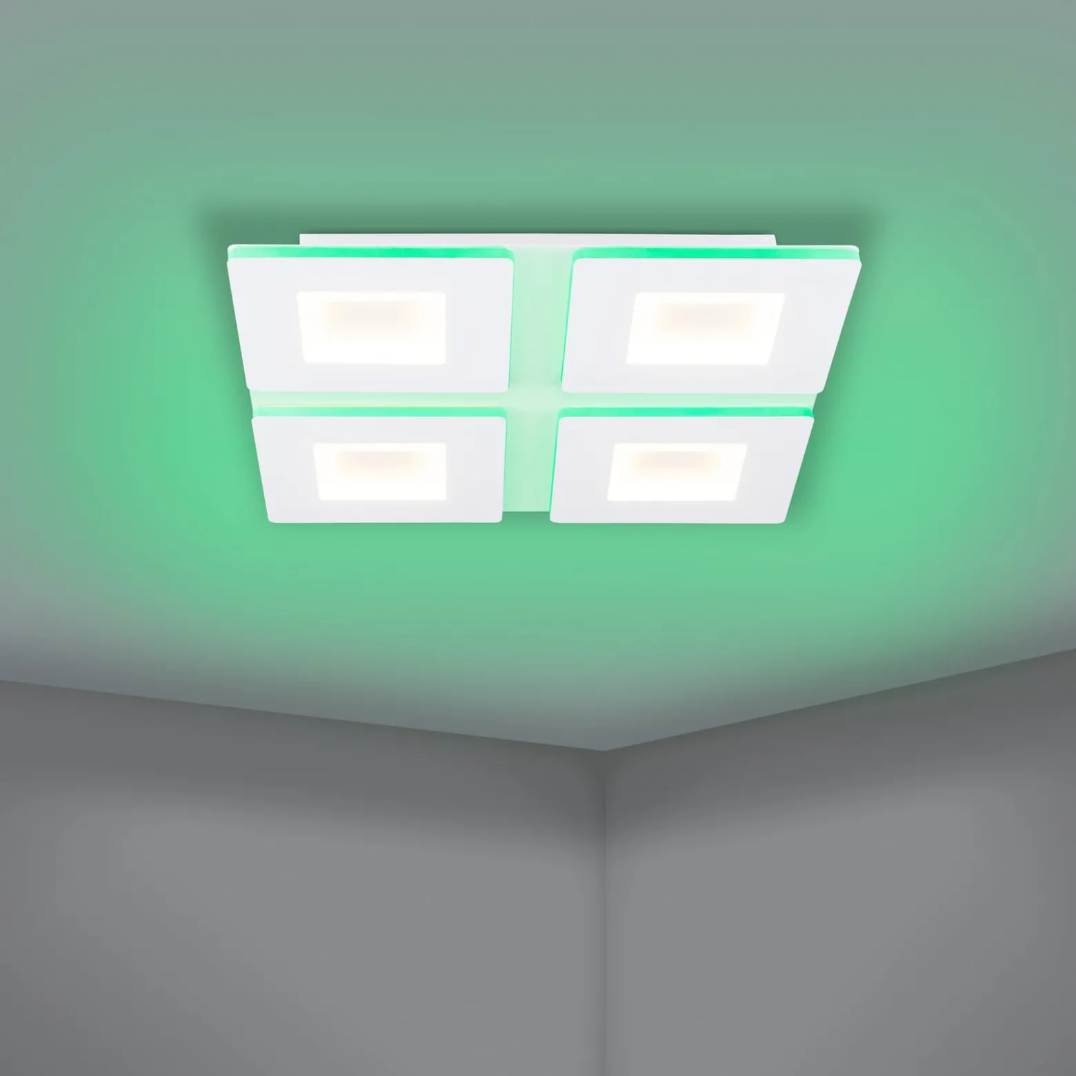 EGLO connect LED-kattovalaisin Padrogiano-Z 4-valaisin, 45 x 45 cm, 45 x 45 cm