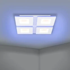 EGLO connect LED-kattovalaisin Padrogiano-Z 4-valaisin, 45 x 45 cm, 45 x 45 cm