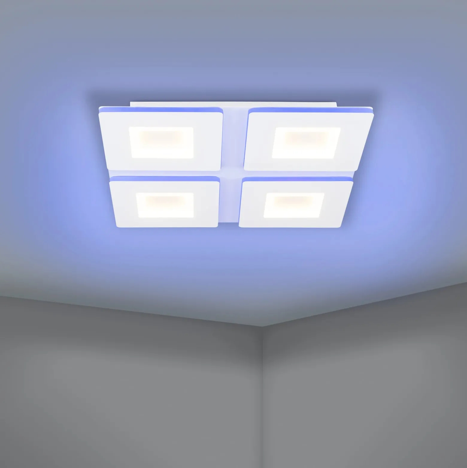 EGLO connect LED-kattovalaisin Padrogiano-Z 4-valaisin, 45 x 45 cm, 45 x 45 cm