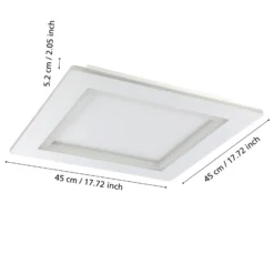 EGLO connect LED-kattovalaisin Padrogiano-Z 1-valo, 45 x 45 cm
