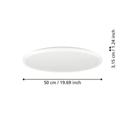 EGLO connect LED-kattovalaisin Rovito-Z, valkoinen, Ø 50 cm