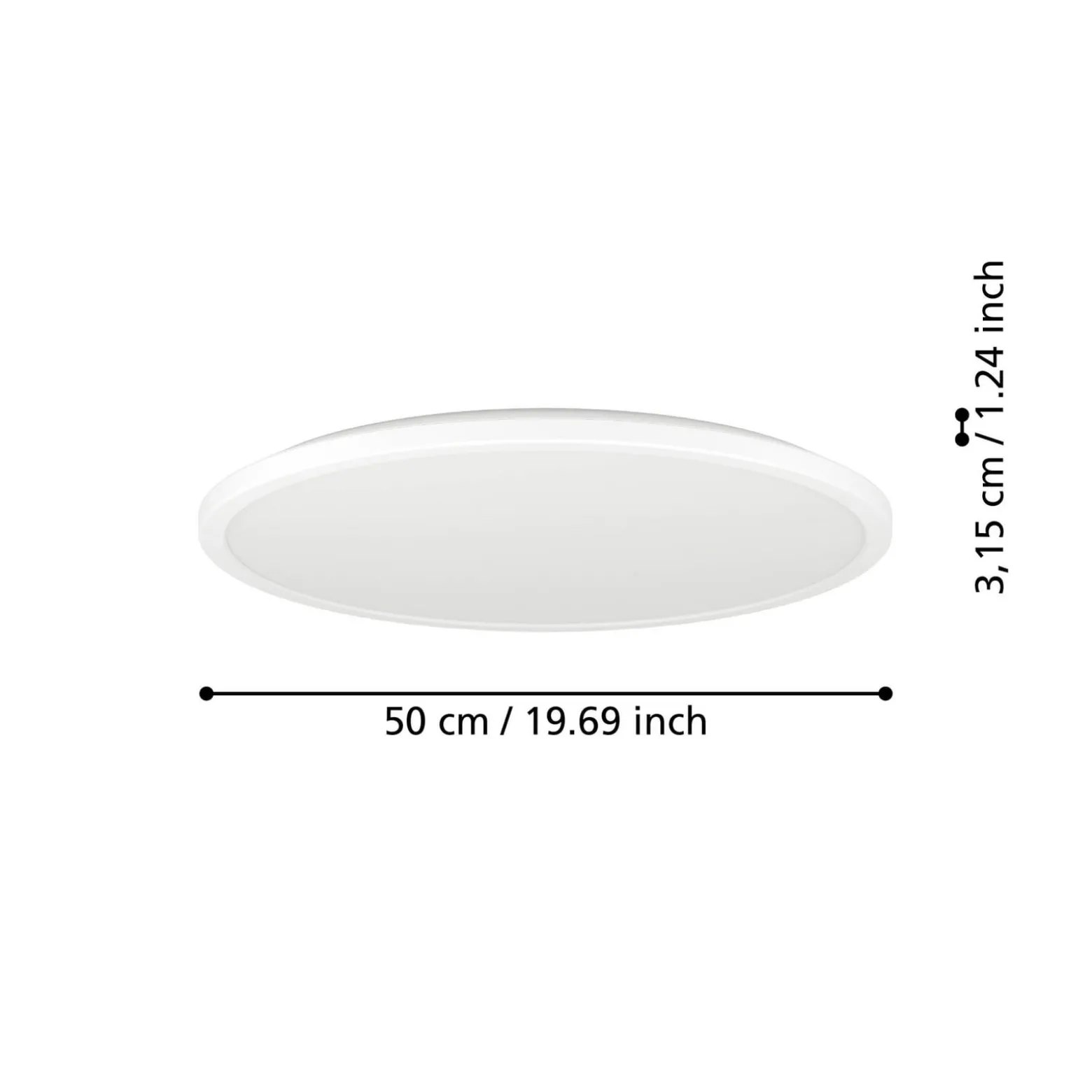 EGLO connect LED-kattovalaisin Rovito-Z, valkoinen, Ø 50 cm