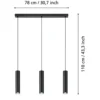 EGLO connect LED-riippuvalaisin Balamorta-Z, 3-valoinen, musta