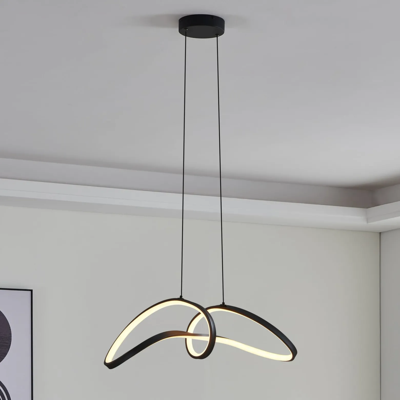 EGLO connect LED-riippuvalaisin Calarossa-Z, musta, alumiini