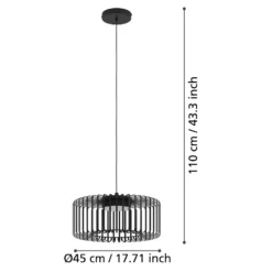 EGLO connect LED-riippuvalaisin Ginestrone-Z, 1-valaisin, musta