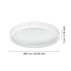 EGLO connect Montemorelos-Z, RGBW, valkoinen, Ø57cm