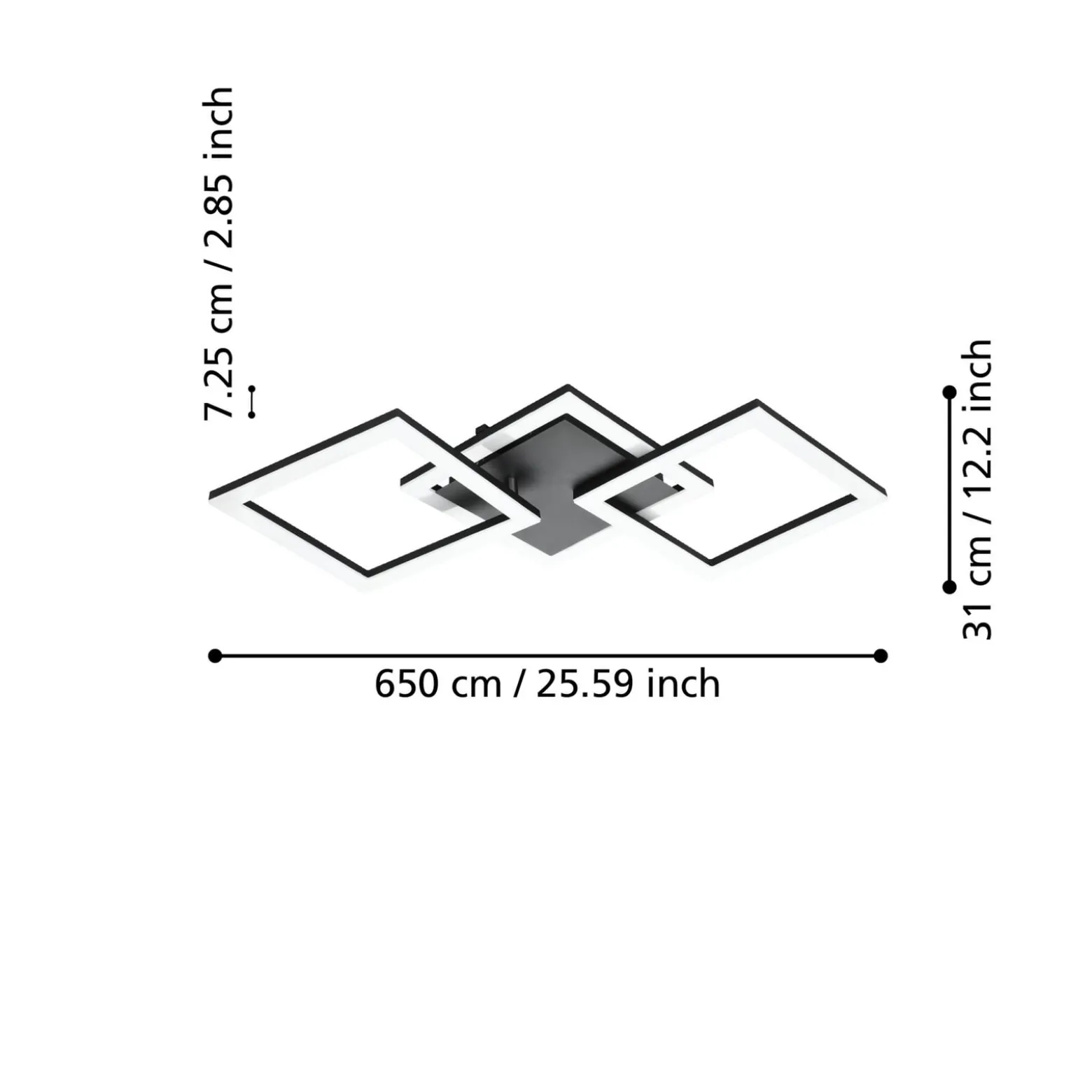 EGLO connect Paranday-Z -LED-kattovalaisin 3x 65cm